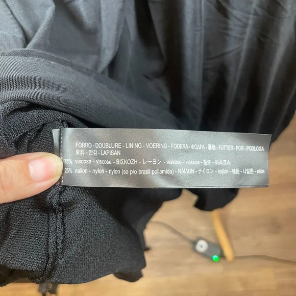 Zara Black Mesh Cross Front Sleeveless Midi Dress Size S Small Balletcore - Picture 7 of 8